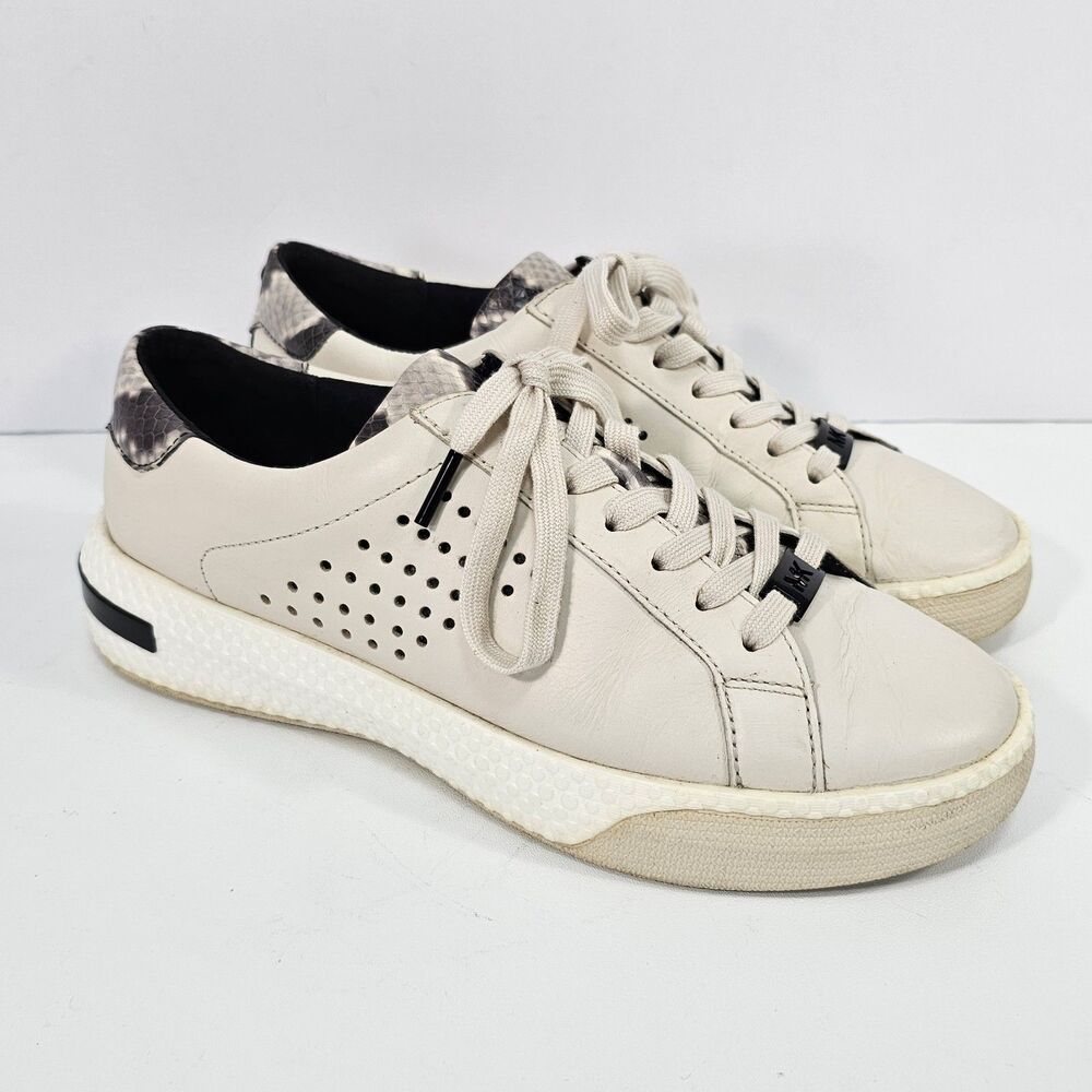 Michael Kors Codie Round Toe Lace-Up Leather Sneakers Women’s 8.5M